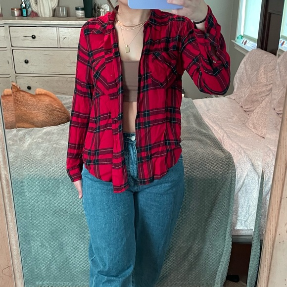 Lucky Brand Red Plaid Button Down Shirt - Picture 8 of 8